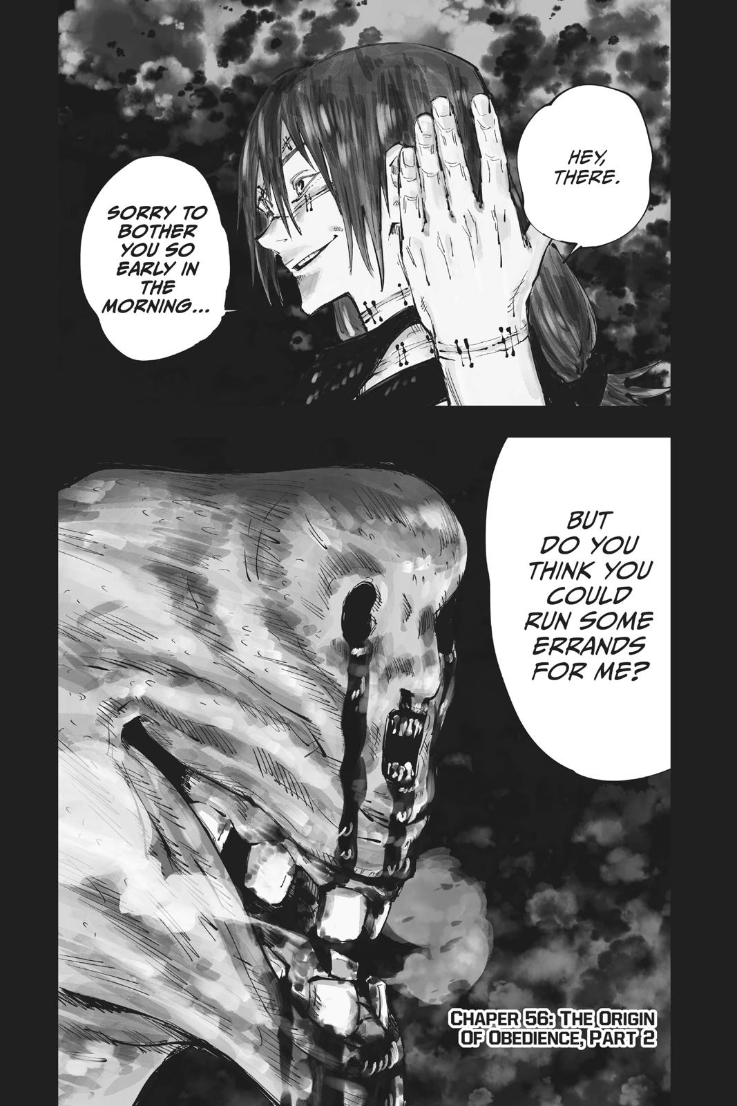 Jujutsu Kaisen Manga Chapter 56 page 1 - The Origin of Obedience, Part 2