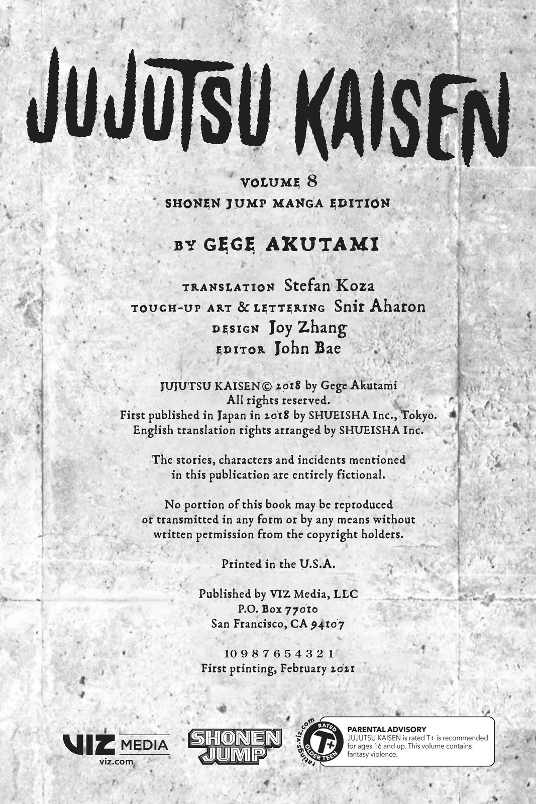 Jujutsu Kaisen Manga Chapter 62 page 3 - The Origin of Obedience, Part 8