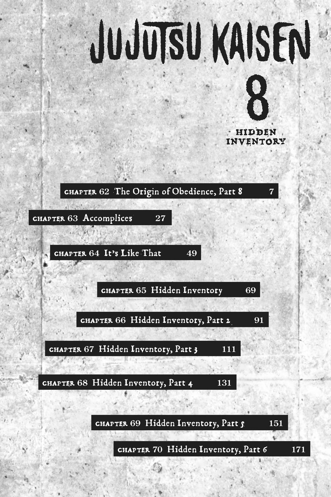 Jujutsu Kaisen Manga Chapter 62 page 6 - The Origin of Obedience, Part 8