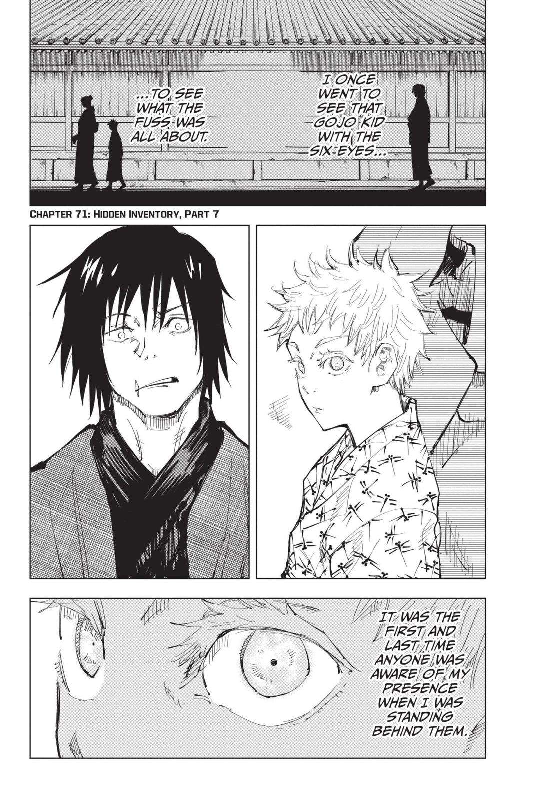 Jujutsu Kaisen Manga Chapter 71 page 7 - Hidden Inventory, Part 7