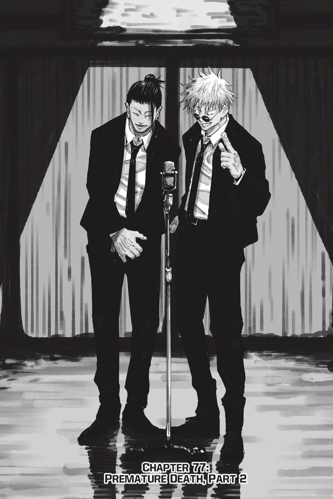 Jujutsu Kaisen Manga Chapter 77 page 1 - Premature Death, Part 2
