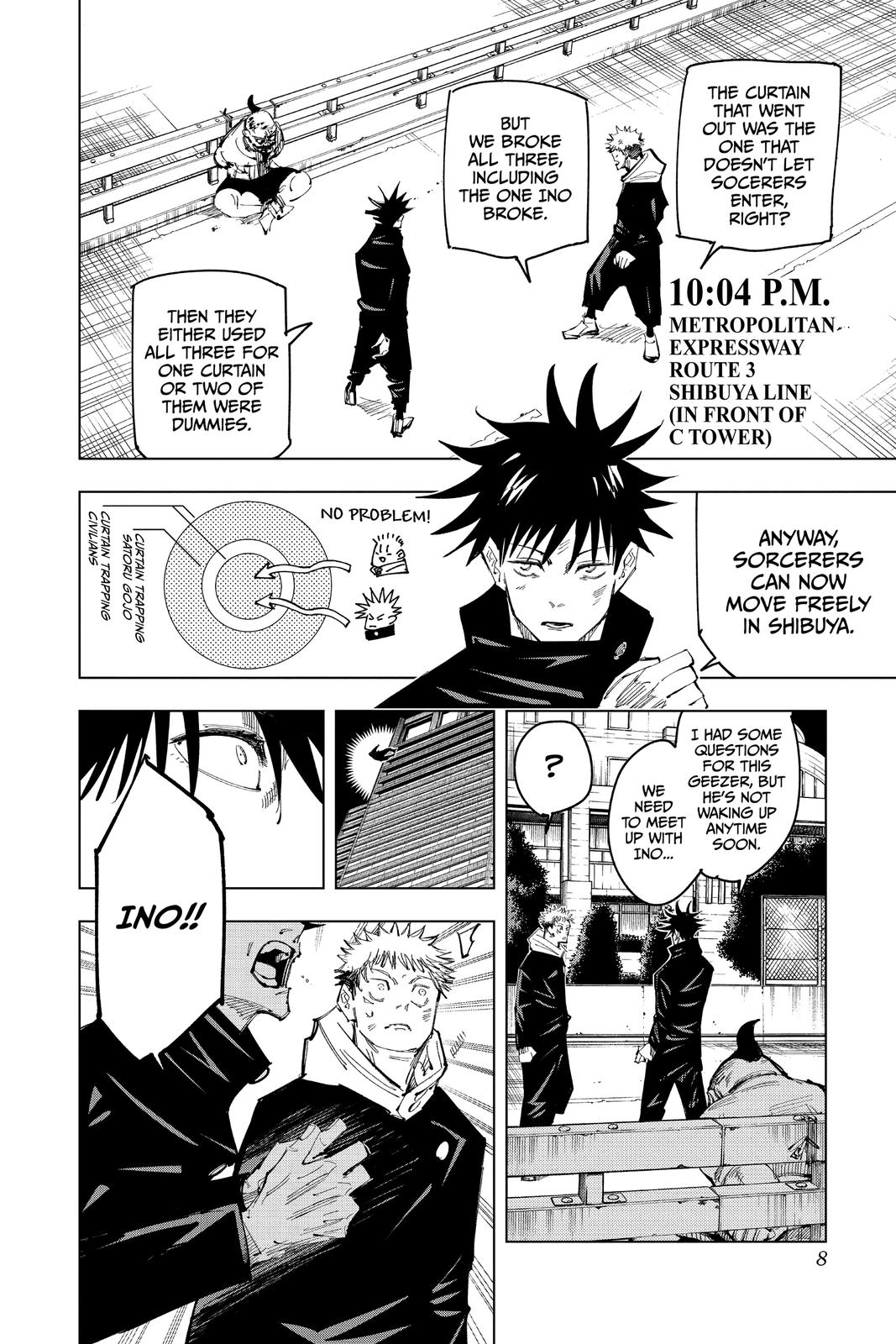 Jujutsu Kaisen Manga Chapter 98 page 8 - The Shibuya Incident, Part 16